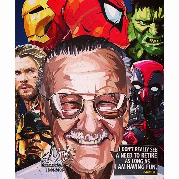 Match Conclude Narrative Building Pop Art Poster Wall Decoration Drawing Marvel Stan Lee & Avengers Hero