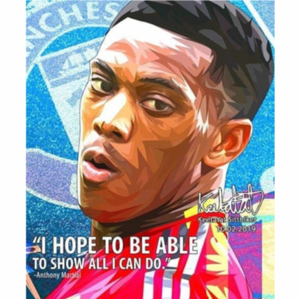 Resource Conservation Magnetic pieces Pop Art Wall Decoration Drawing ? (Anthony Martial - I hope to be able to show all I can do)