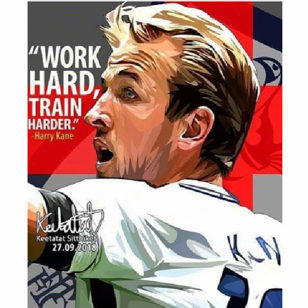Molecular Structure Pop Art Wall Decoration Drawing ? (Harry Kane Work hard, Train harder)