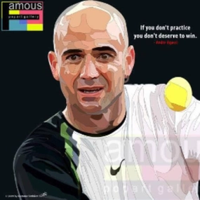 Pop Art Wall Decoration Drawing (Andre Agassi) ? Cognitive Boost