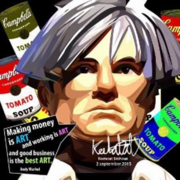 Pop Art Wall Decoration Drawing (Andy Warhol - Making Money Is Art) ? Air Quality Wind Up