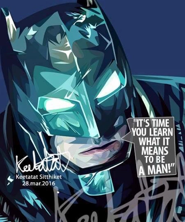 Pop Art Wall Decoration Drawing (Batman - Light) Plant Growth