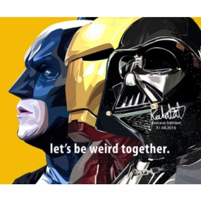 Pop Art Wall Decoration Drawing (Batman&Ironmam&Darthvader Let's Be Weird) ?????b ??F??b ???? ? DC Marvel Star Wars Clarity Achieve