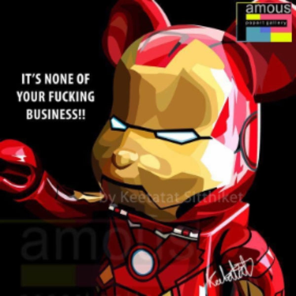 Pop Art Wall Decoration Drawing (Bearbrick - Iron Man) ? individual sport