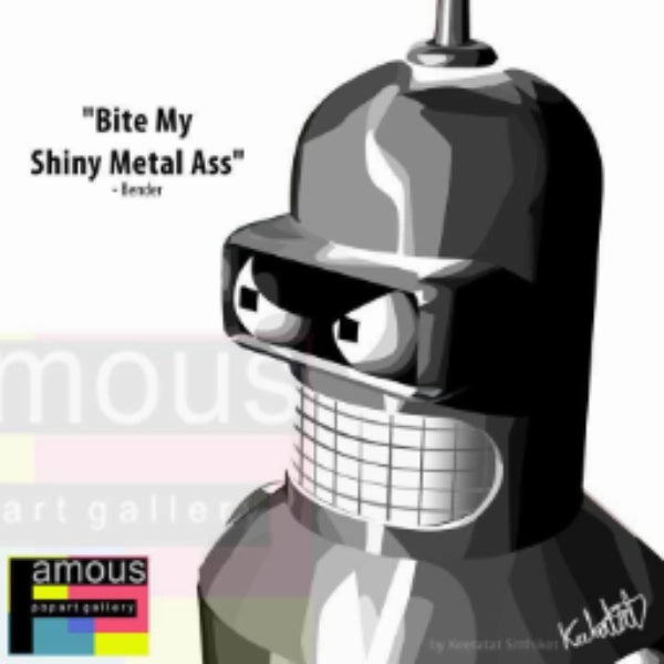 Pop Art Wall Decoration Drawing (Bender) ?????? Futurama ?C ? Impact Leave Character Development