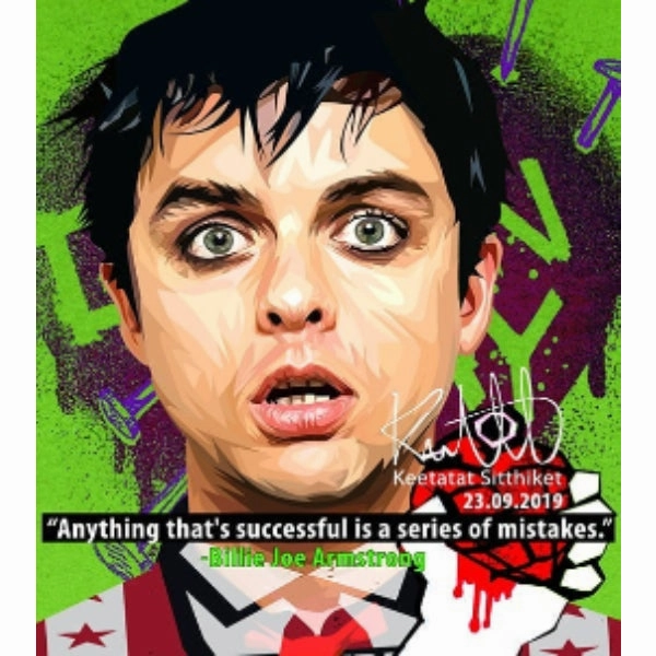 SciFi Technology Pop Art Wall Decoration Drawing (Billie Joe Armstrong - Anything that's successful is a series of mistakes) ?