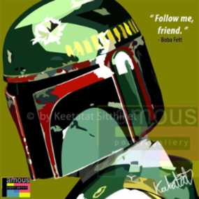 Pop Art Wall Decoration Drawing (Boba Fett) ?????? ? Reading Comprehension