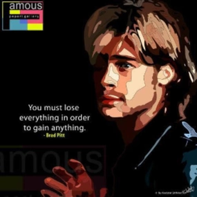 Pop Art Wall Decoration Drawing (Brad Pitt You must love) ?????? ? Code Breaking Scientific Genius