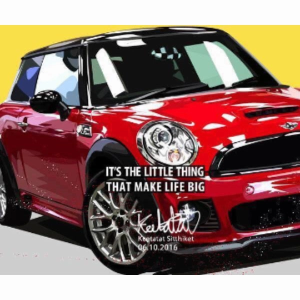 Star Chart Collision Detection Pop Art Wall Decoration Drawing (Car - mini Its The Little Thing) ?