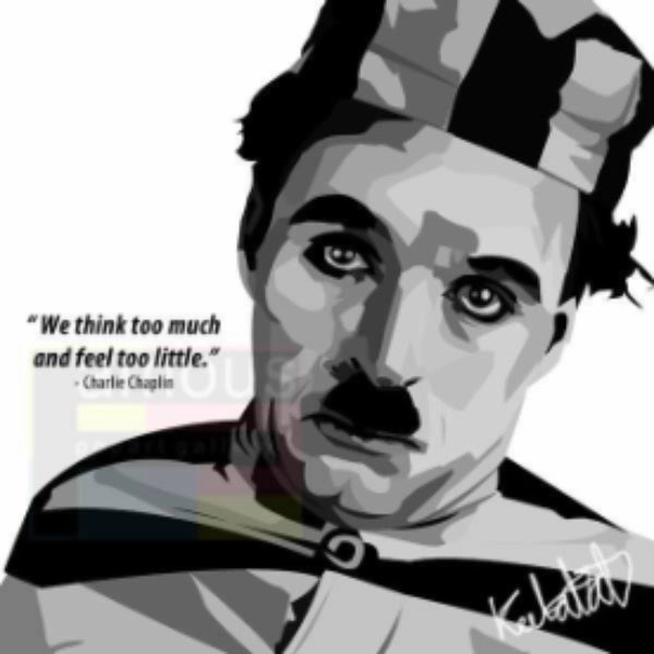 Equality Promote Pop Art Wall Decoration Drawing (Charlie Chaplin) ?????????? ???????e?` ?