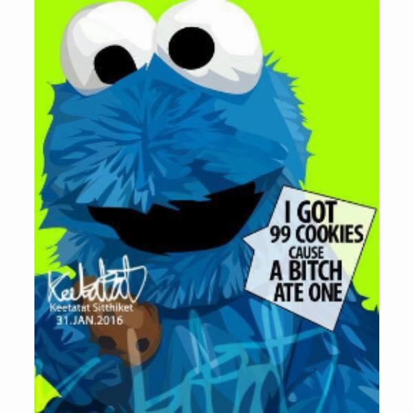 Pop Art Wall Decoration Drawing (Cookie Monster) ??? ? Solar powered
