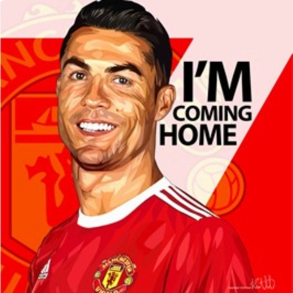Pop Art Wall Decoration Drawing (Cristiano Ronaldo - I am coming home) ???????? C???? ? Quest Complete Mission Goal