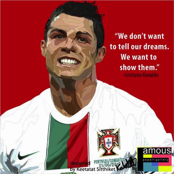 Pop Art Wall Decoration Drawing (Cristiano Ronaldo - Portugal) App Enabled