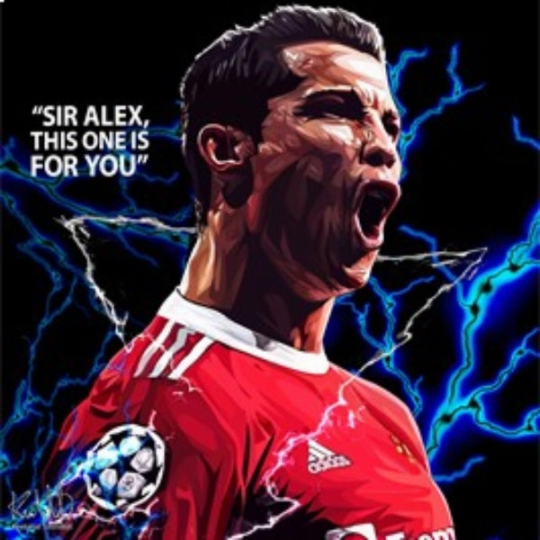 Pop Art Wall Decoration Drawing (Cristiano Ronaldo - Sir Alex) ???????? C???? ? Renewable resource Flexibility Increase