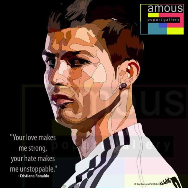 Pop Art Wall Decoration Drawing (Cristiano Ronaldo - Your Love Makes) Action Playset