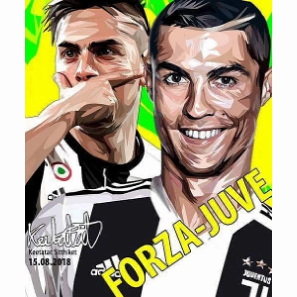 Pop Art Wall Decoration Drawing (Cristiano Ronaldo & DybalaForza-Juve) ???????? C???? ? Prequel Story