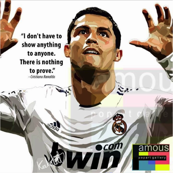 Pop Art Wall Decoration Drawing (Cristiano Ronaldo I Don't Have To) Space Science