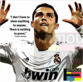 Pop Art Wall Decoration Drawing (Cristiano Ronaldo I Don't Have To) Measurement Device Confidence Builder