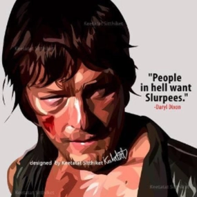 Sunny Play Pop Art Wall Decoration Drawing (Daryl Dixon) Walking Dead ?