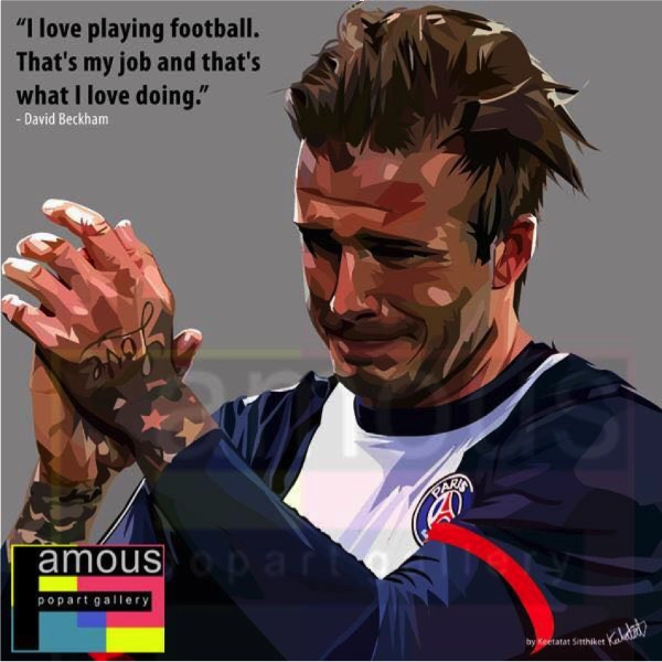 App Interface Pop Art Wall Decoration Drawing (David Beckham - Paris)