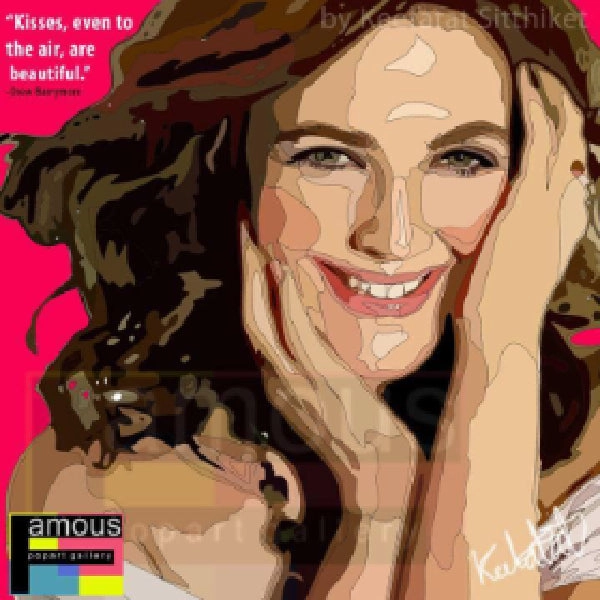 Pop Art Wall Decoration Drawing (Drew Barrymore) ??????? ? Synchronization Origami Paper