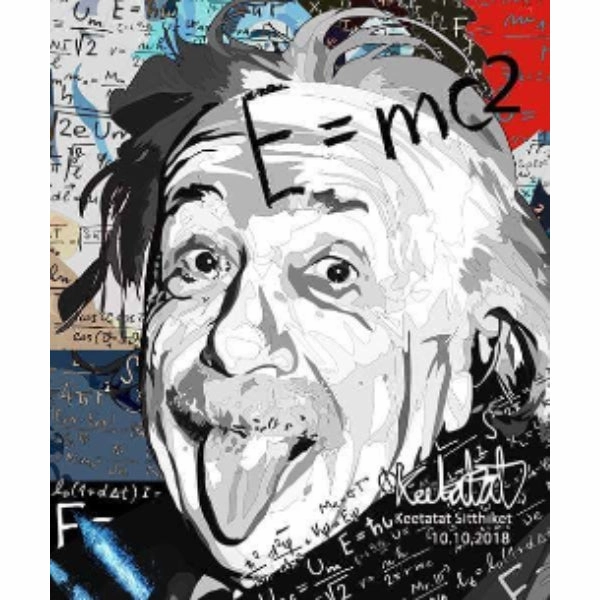 Comet Orbit Pop Art Wall Decoration Drawing (Einstein - E=MC2) ???? ?