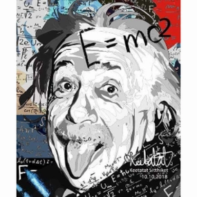 Pop Art Wall Decoration Drawing (Einstein - E=MC2) ???? ? Technique Practice