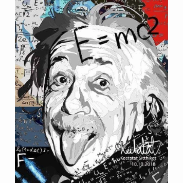 Pop Art Wall Decoration Drawing (Einstein - E=MC2) ???? ? Technique Practice