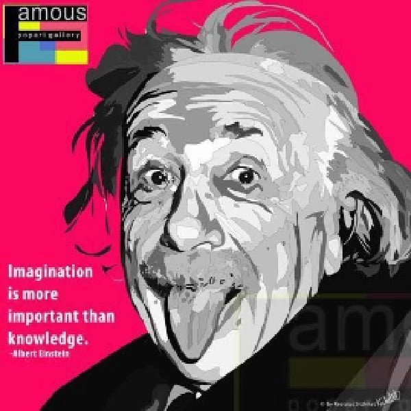 Pop Art Wall Decoration Drawing (Einstein pink) ???? ? Atomic Model Olympic Game