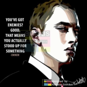 Flame retardant Reading Pro Pop Art Wall Decoration Drawing (Eminem - Black) ?