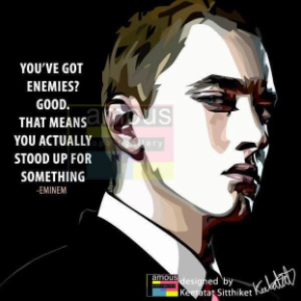 Flame retardant Reading Pro Pop Art Wall Decoration Drawing (Eminem - Black) ?
