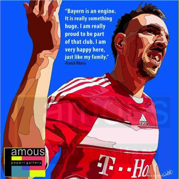 Monster Buddy Weather Resistant Pop Art Wall Decoration Drawing (Franck Ribery)