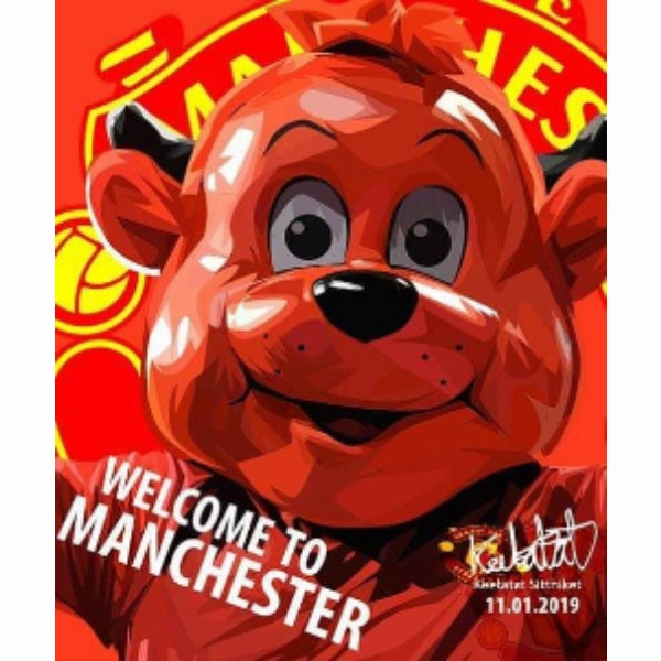 Pop Art Wall Decoration Drawing (Fred The Red - Welcome to Manchester) ?? ? Talent Unleash Analysis Technique