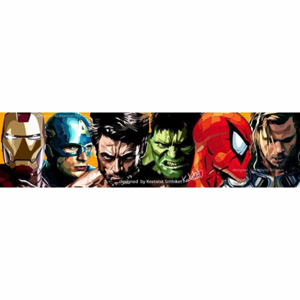 Pop Art Wall Decoration Drawing (Heroes Set 4pcs) ?F????b ??????L ???? ?b?t ??b ???? ? Marvel DC Eco System Ocean Life