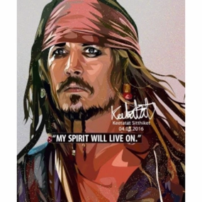Pop Art Wall Decoration Drawing (Jack Sparrow) ?????I ?I?? ?e???L ? Promise Keep Pattern Recognition