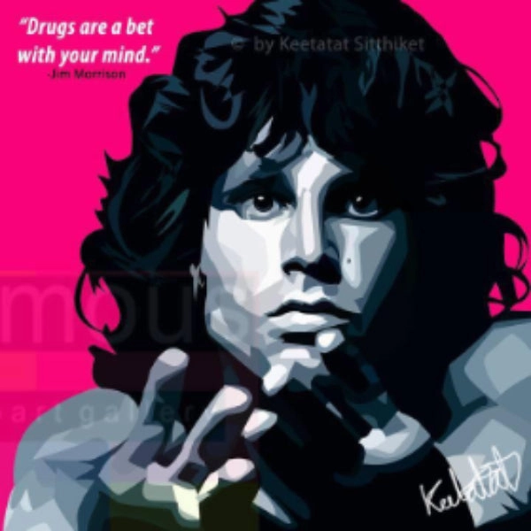 Pop Art Wall Decoration Drawing (Jim Morrison) ? Juggling Balls Landscape Design