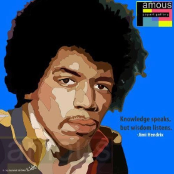 Pop Art Wall Decoration Drawing (Jimi Hendrix) ? Clarity Achieve Oceanography Set