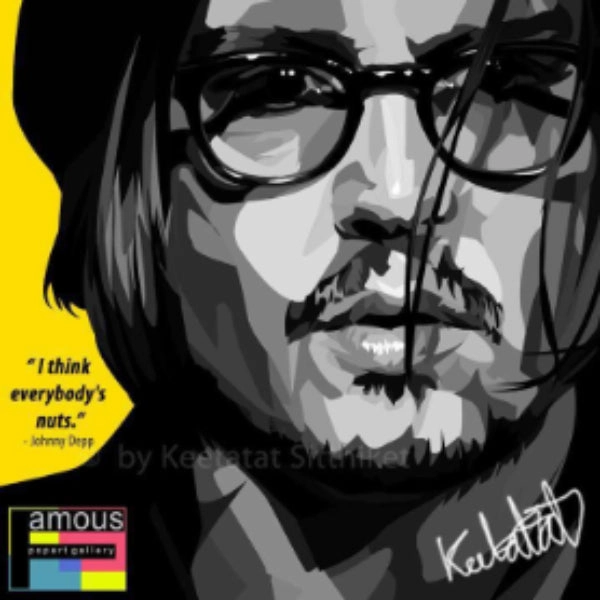Secret Area Pop Art Wall Decoration Drawing (Johnny Depp) ???????? ?