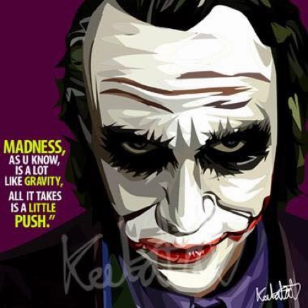 Movie Set Pop Art Wall Decoration Drawing (Joker Madness)