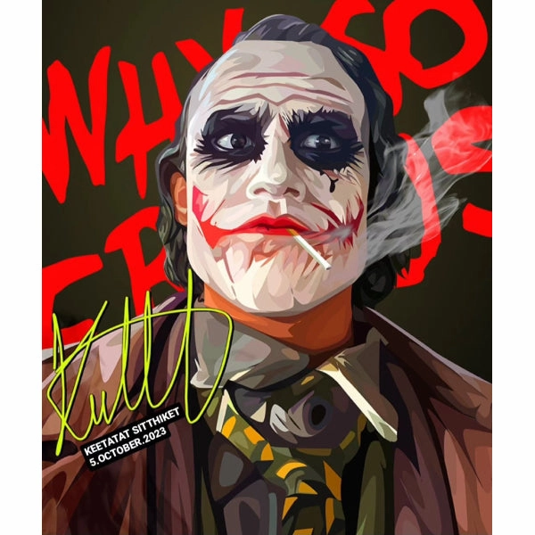 Pop Art Wall Decoration Drawing (Joker New Why so Serious) ?? ? Simulation Game Vector Graphic