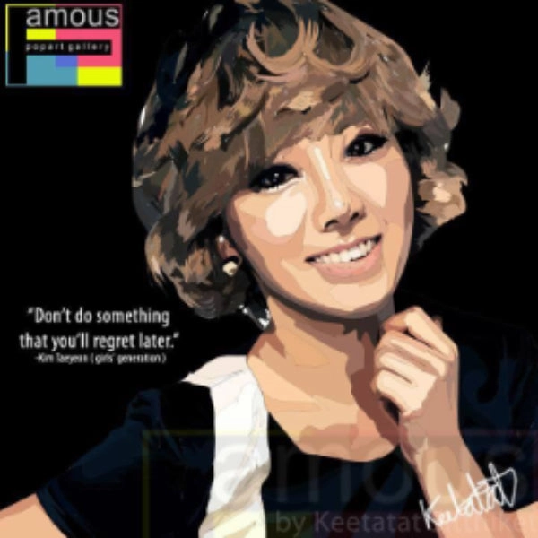 Pop Art Wall Decoration Drawing (Kim Taeyeon) ? Seed Germination