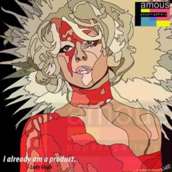 Pop Art Wall Decoration Drawing (Lady Gaga - Red) ? Music Hall