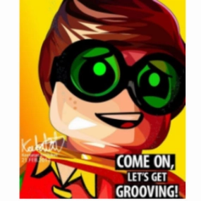 Pop Art Wall Decoration Drawing (Lego Robin - Come On, Let's Get Grooving!) ?_?e ? Video Console