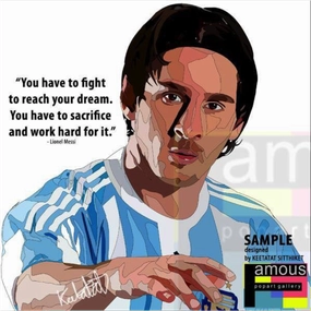 Compassion Demonstrate Safety tested Pop Art Wall Decoration Drawing (Lionel Messi - Argentina)