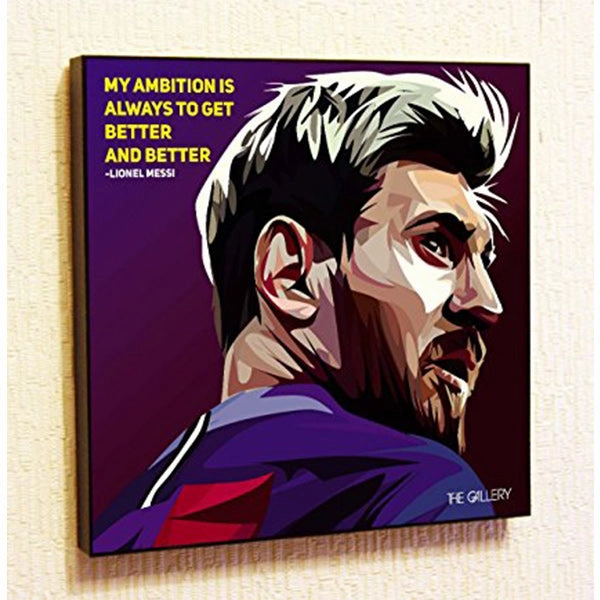 Pop Art Wall Decoration Drawing (Lionel Messi - My Ambition Is Always To Get Better And Better ) Ethics Consider