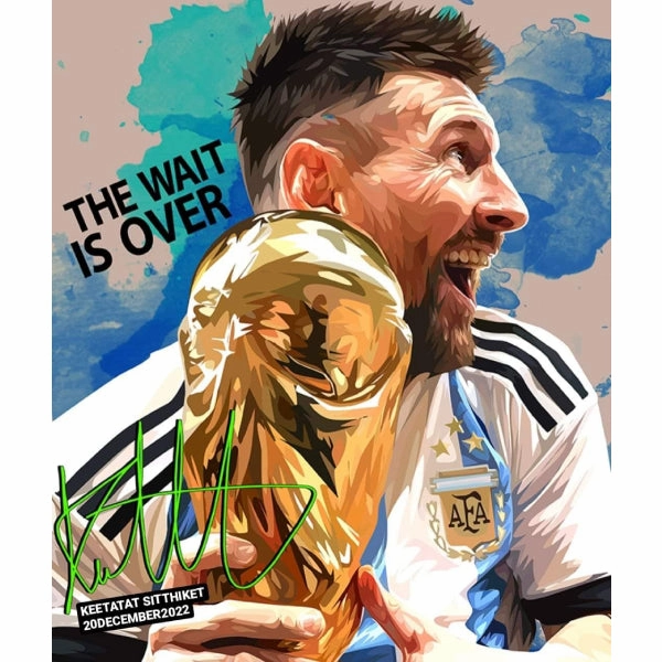 Pop Art Wall Decoration Drawing (Lionel Messi - The wait is over) ?? ? Calculus Concept House Design