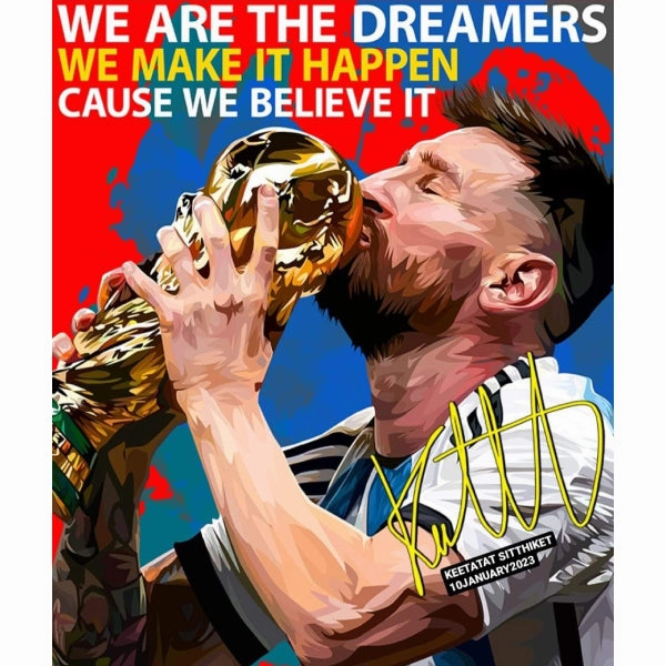Pop Art Wall Decoration Drawing (Lionel Messi - We are the dreams) ?? ? Spaceship Model