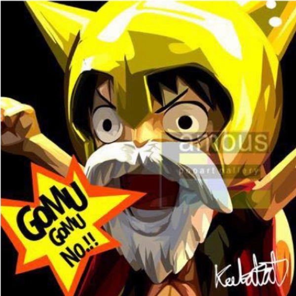 Pop Art Wall Decoration Drawing (Luffy Gomu) ???\?? ?w Planet Model 3D Modeling