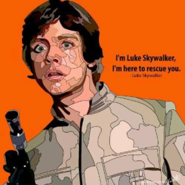 Workplace Scenario Pop Art Wall Decoration Drawing (Luke Skywalker) ?????? ?