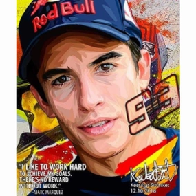 Pop Art Wall Decoration Drawing (Marc Marquez - I like to work hard) ? critical thinking
